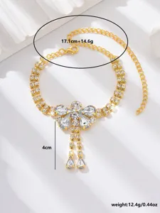 Bohemian gold rhinestone dragonfly anklet beach sexy ankle chain for women daily wear