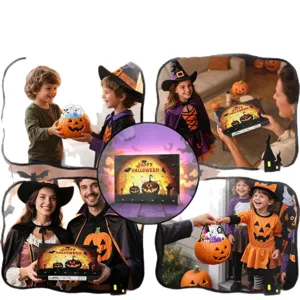 Calendario dell'Avvento di Halloween con 24 finestrelle e disegni di zucche e fantasmi