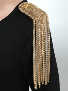 Épaulettes à franges en métal doré chaînes faites main insignes d épaule accessoires de blazer
