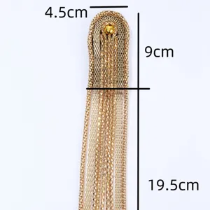 Épaulette à franges métalliques dorées blazer fait main badge d'épaule accessoire mode