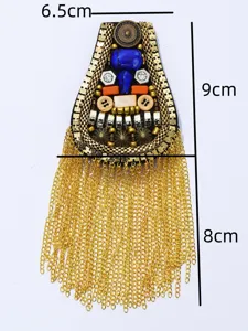 Vintage metalen kwast schouderstuk broche badge voor jas pak feest kostuum accessoires.