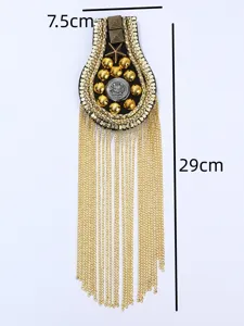Europese stijl metalen kwast epaulet mode strass pak schouder badge accessoire.