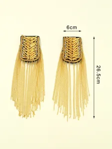 Spalline con frange in metallo dorato accessori per costumi da sposa moda elegante
