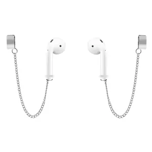 Cadena de pendientes anticaída para auriculares inalámbricos, brazaletes de metal elegantes.