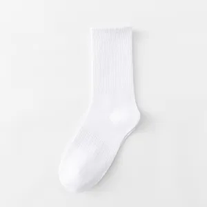 Men white cotton crew socks breathable anti odor comfortable daily casual wear socks soft new