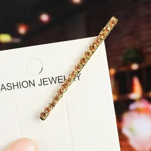 Korean style rhinestone hairpin sparkle crystal bobby pin sweet girls bangs side hair clip