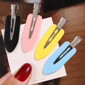 Minimalist seamless hair clips duckbill hair pins makeup bangs clips set for women styling
