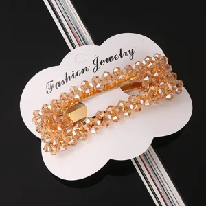 Pinza de pelo de cristal strass BB clip horquilla para mujeres niñas accesorios