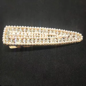 Pearl Hair Clip Rhinestone Duckbill Clip Sweet Korean Style Hair Accessory For Women