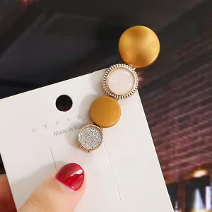 Korean style multi-circle geometric hair clip sweet pearl barrette for women fashion accessories