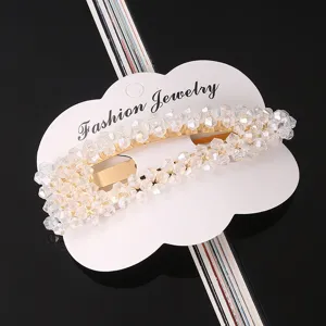 Pinza de pelo BB de cristal con diamantes de imitacion estilo coreano elegante moda