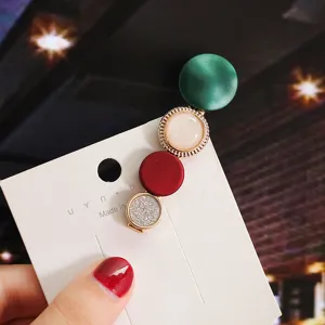 Korean style colorful circular hair clip sweet candy color hair accessory for women bangs side pin