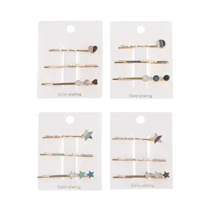 Ensemble Pinces à Cheveux Perle Étoile Cœur Barrettes Métal Accessoires Coiffure