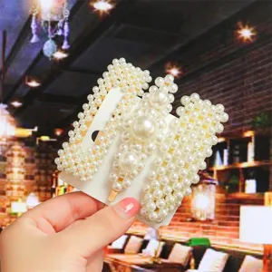 Pearl hair clips set stylish elegant hair accessories for women girls cute fashion hair styling pins
