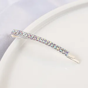 Sparkle double row rhinestone bobby pin crystal hair clip sweet side clip hair accessory.