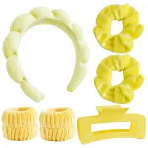 Ensemble de 6 pièces serre-tête nuage chouchous bracelets pince à cheveux pour maquillage