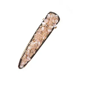Schicke minimalistische Kristall-Haarspange für Damen, elegante Modestein-Seitenklammer.