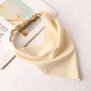 Bandeau triangulaire en mousseline unie, foulard de cheveux élégant, accessoire cheveux femme chic