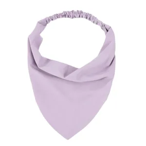 Foulard triangulaire en mousseline de soie unie avec élastique pour accessoires de cheveux