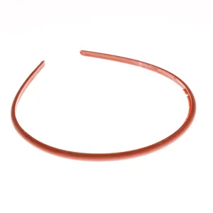 Matte thin hair hoop with anti-slip teeth, minimalist solid color headband for daily wear.