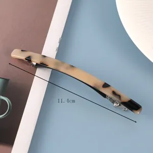 Acetate hair clip for women, elegant 11.4cm barrette spring hairpin for daily styling.
