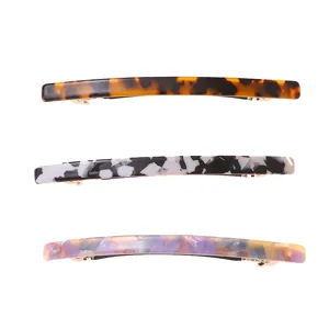Korean acetate hair clip set, elegant spring barrettes for women and girls ponytail styling.