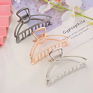 Metal hair claw clip crescent minimalist bun holder fashion women hair accessories