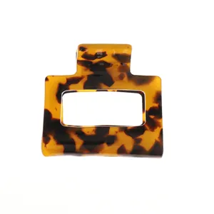 Azetat Acryl Quadratische Haarklammer Schildpatt Haargummi Vielseitiger Zopfclip Damen
