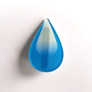 Blue and white gradient teardrop acrylic resin charm detail view craft supply component accessories
