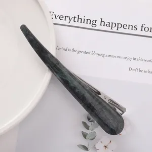 Acetate hair clip for women, elegant horn clip and metal top clip for stylish hair updo styling.