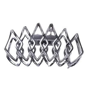 Metal hair claw clip geometric hollow silver hair accessory for women ponytail styling