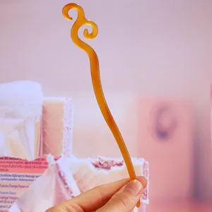 Amber acetate hair stick vintage ruyi cloud hairpin elegant bun pin hair styling accessory