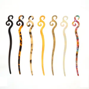 Fashion acetate hair stick set, vintage cloud hair fork for elegant hair styling.