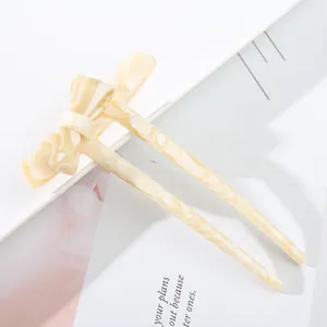 Acetat Schleife Haarnadel elegante Hochsteckfrisur Haarschmuck für Damen Alltag Kleidung