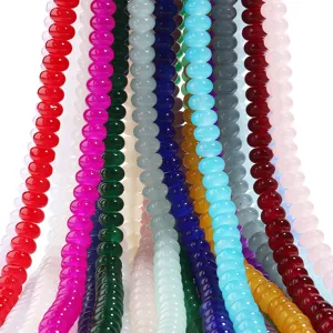 Hilos de cuentas de abaco de vidrio de colores para manualidades y creacion de joyas DIY.