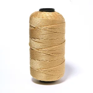 Ijszijde garen spoel voor handbreien, gouden haakgaren koord voor DIY zomerhoeden en kussens