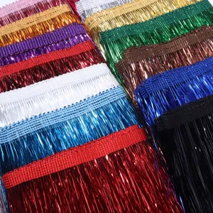 Bordo di frange metalliche colorate lucide decorazione per tende da festa scintillanti
