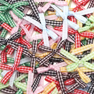 Fiocchi in tessuto scozzese di poliestere per vestiti da bambola fai-da-te e confezioni regalo.
