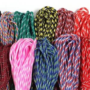 Cordon tressé en polyester coloré pour loisirs créatifs DIY, lacets et accessoires.