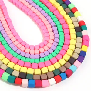 Perline quadrate colorate per la creazione di gioielli fatti a mano bracciali collane