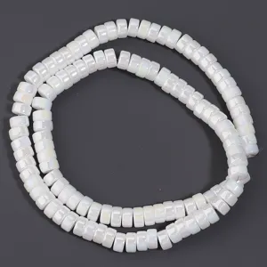 Glass electroplated wheel spacer beads detail shot for DIY jewelry making and bracelets.