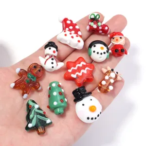 Christmas glass beads DIY handmade jewelry making bracelet necklace lovely accessories