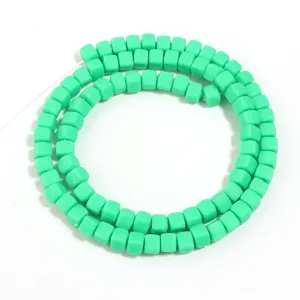 Perline cubiche in argola polimerica verde per bracciali collane accessori gioielli fai da te.