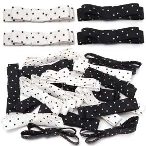Accesorios de Bricolage con Lazo de Satén de Doble Capa con Lunares Hecho a Mano para Pinzas para el Cabello Ropa Zapatos Sombreros Decoración Cintas de Poliéster
