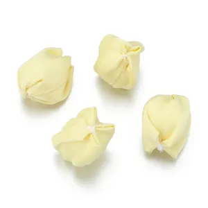 Accessoires de bourgeons de tulipes en tissu jaune, fournitures de couture pour sacs et chapeaux.