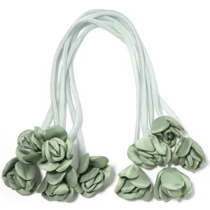 Polyester satijn lint roos bloem touw haaraccessoires en tas hanger decoratie DIY..