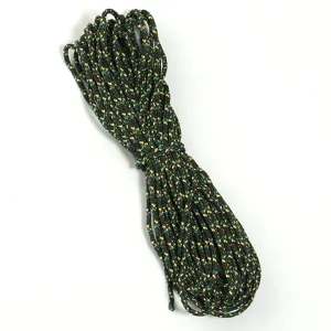 Corde de camouflage en polyester multicolore pour loisirs créatifs, lacets et sangles de sac.