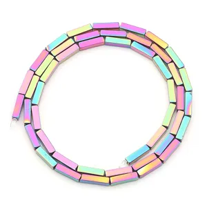 Bunte Hämatit Rechteck Säule Perlen lose für DIY Armband Halskette Schmuck Zubehör