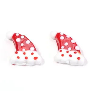 Christmas hat glass beads DIY charms for handmade bracelets necklaces jewelry making