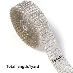 Selbstklebende Strassbaender Glitzer Kristall Band fuer DIY Handwerk, Schuhe und Handyhuellen.